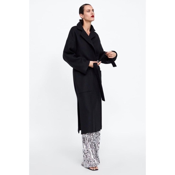 ZARA Wool Wrap Coat - Picture 13 of 16